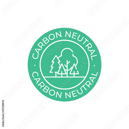 Carbon neutral vector icon