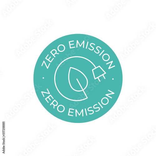 Zero emission vector icon