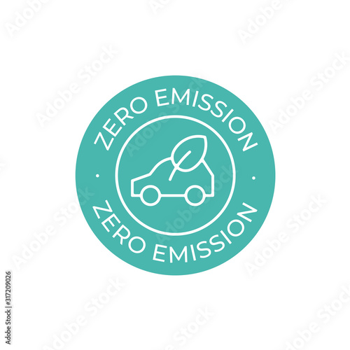 Zero emission vector icon
