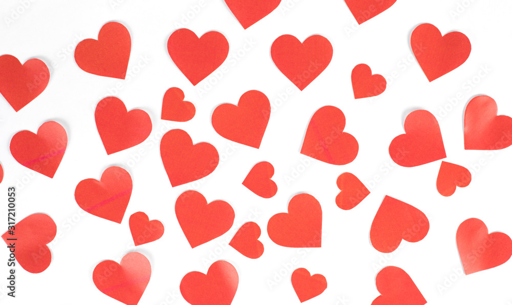 Red heart on a white background. Red heart on a white background.
