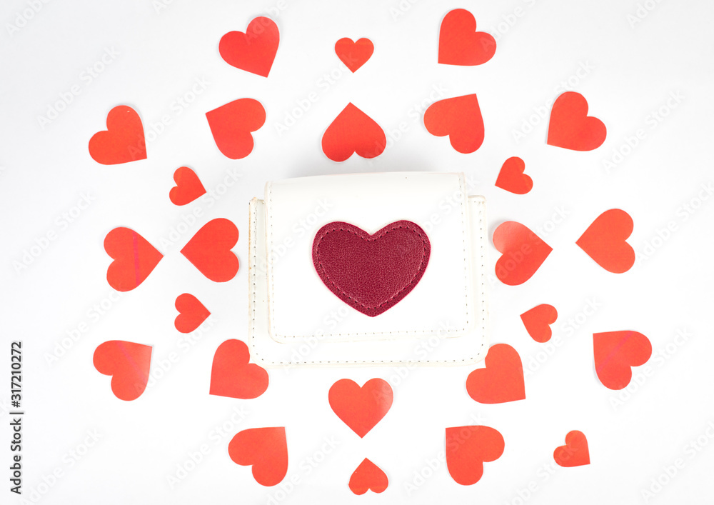 Red heart on a white background. Red heart on a white background.
