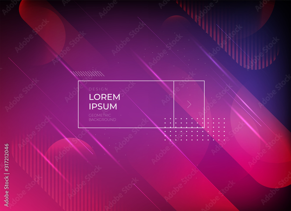 Flat vector. Minimal geometric background. Dynamic shapes composition. Eps10 vector.