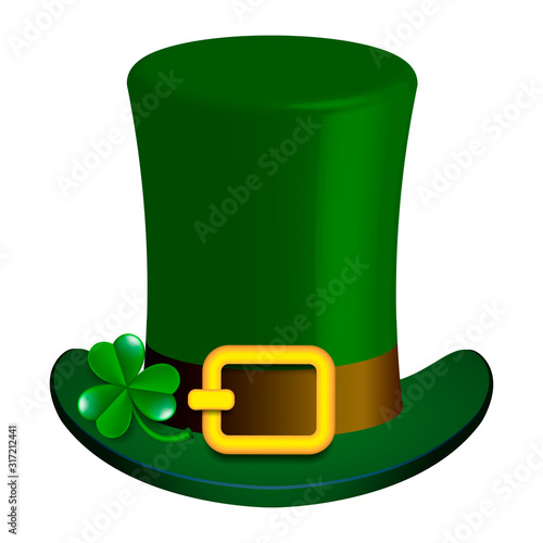 Green Leprechaun's Hat of Saint Patrick's day