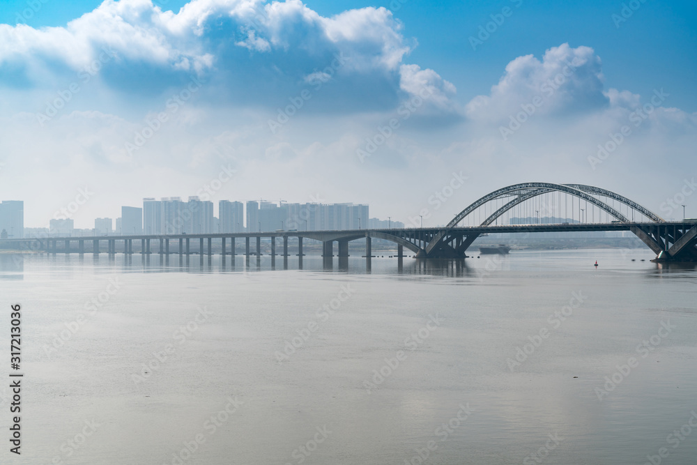 Obraz premium Gan River Bridge