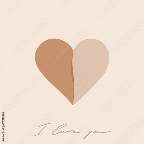 Abstract heart card in mini...