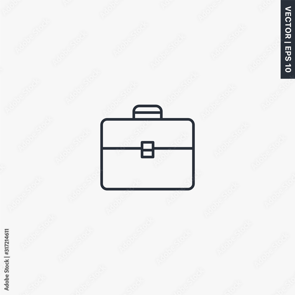 Business briefcase icon, linear style sign for mobile concept and web design Business briefcase icon, linear style sign for mobile concept and web design