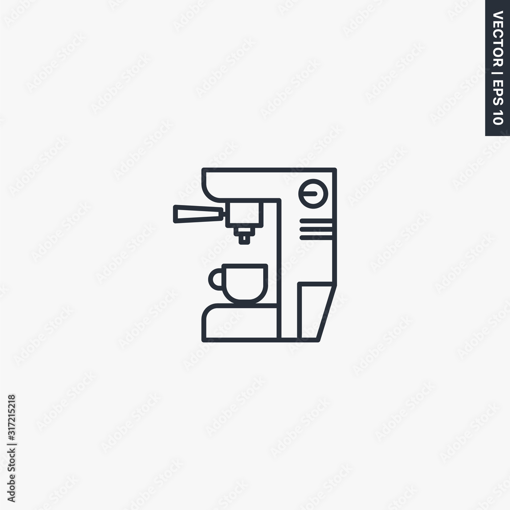 Coffee machine line icon Coffee machine line icon
