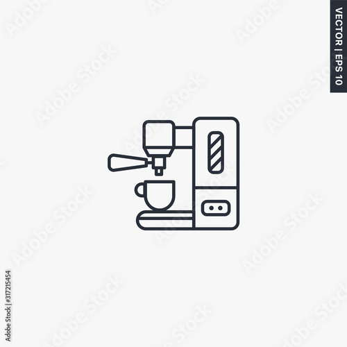 Espresso coffee machine icon, linear style sign for mobile concept and web design © wasiliyg