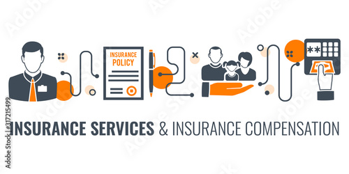 Insurance Services Process Infographics