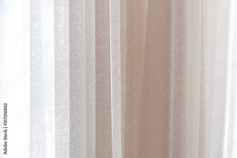 Fototapeta premium white curtain lay on window