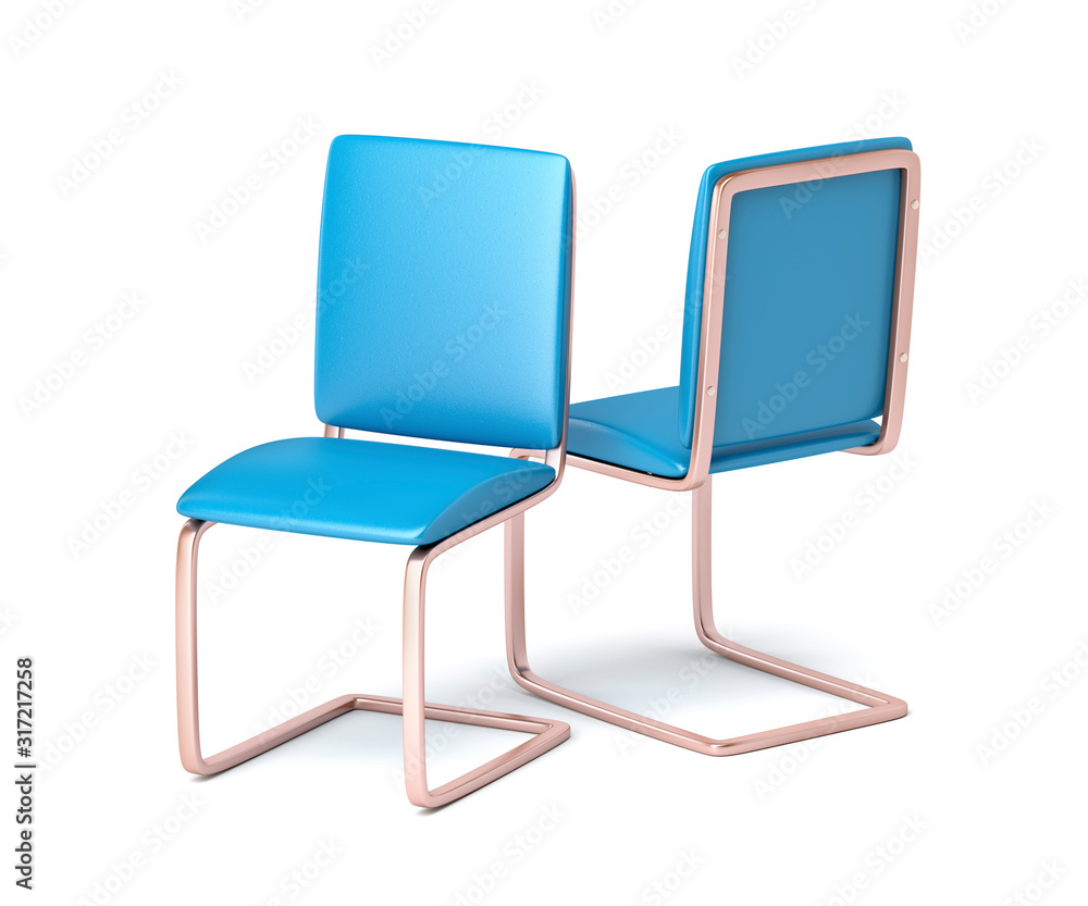 Modern blue leather chairs Modern blue leather chairs