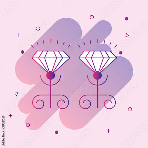  Shining diamond outline icon