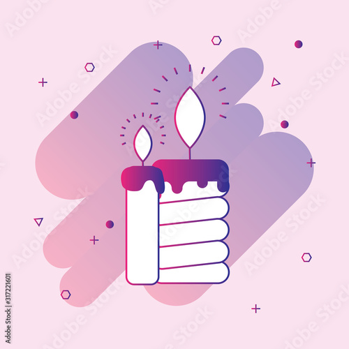  Candle line icon