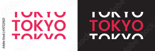 Tokyo word text in modern minimal style.