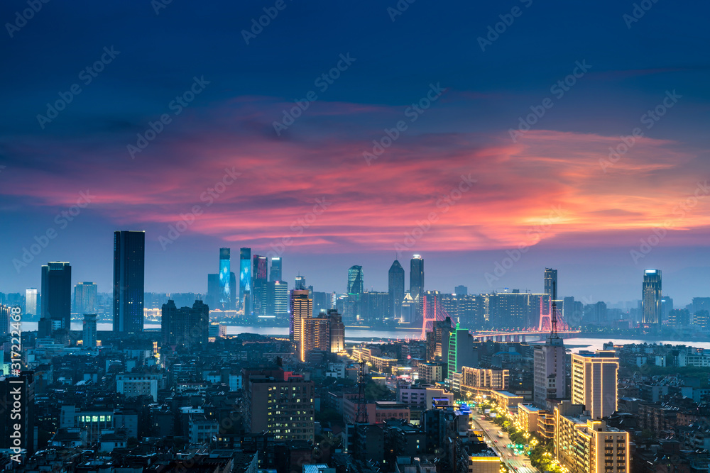 Obraz premium Sunset in the city