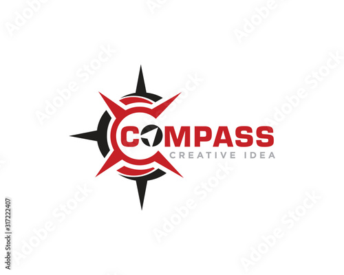 Compass Logo Design Vector