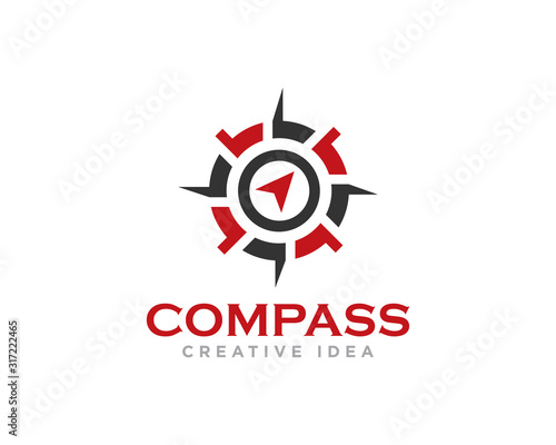 Free Download Compass Logo Design Vector - GFXLoad