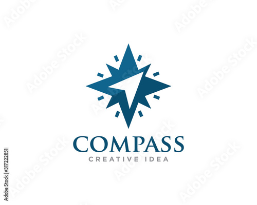 Compass Logo Design Vector