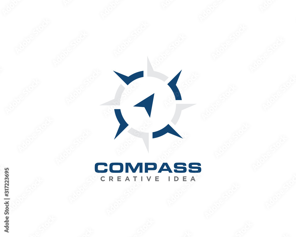 Obraz premium Compass Logo Design Vector