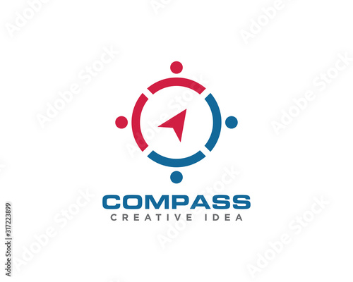 Compass Logo Design Vector