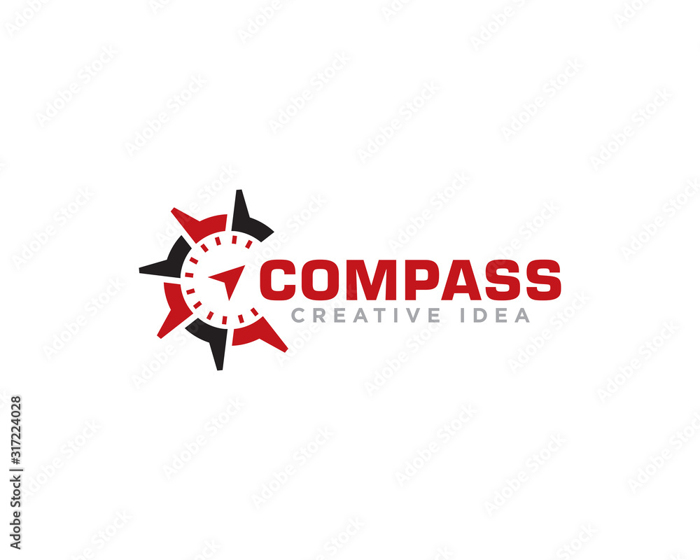 Obraz premium Compass Logo Design Vector