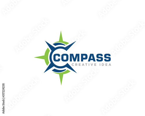 Compass Logo Design Vector