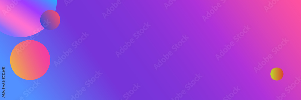 Colorful geometric abstract neon banner , bright gradient , vector illustration