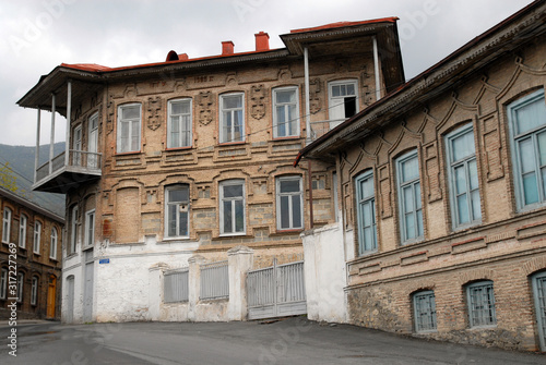 19th century houses in Sheki town. Azerbaijan, Caucasus. © Kirill