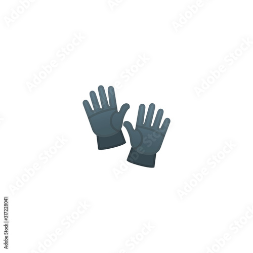 Gloves Vector Icon. Isolated Winter, Medical, Sports, Working Gloves Emoji, Emoticon Illustration - Vector