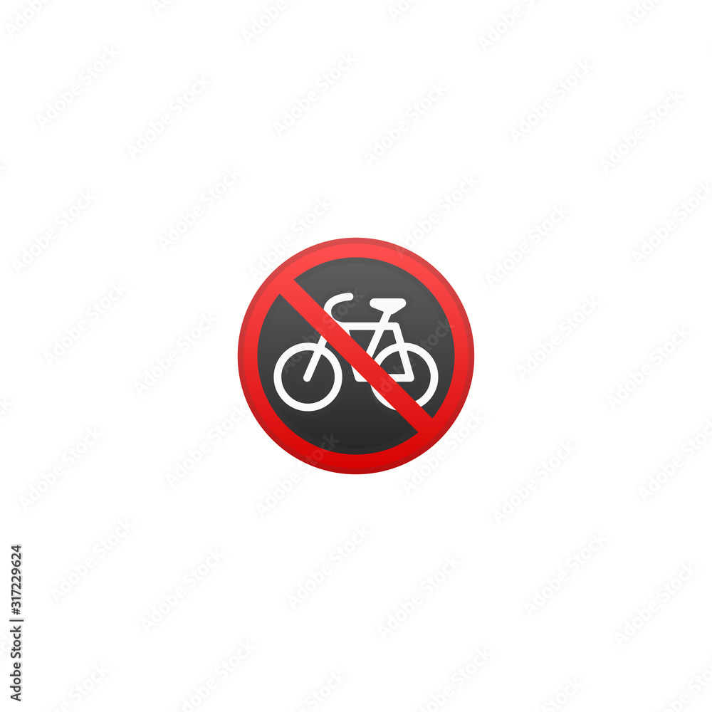 No Bicycles Vector Icon. Isolated No Bicycles Prohibited Road Sign Cartoon Style Emoji, Emoticon Illustration No Bicycles Vector Icon. Isolated No Bicycles Prohibited Road Sign Cartoon Style Emoji, Emoticon Illustration
