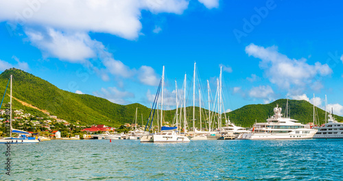 Natural landscapes on the island of Saint Martin in the Caribbean photo