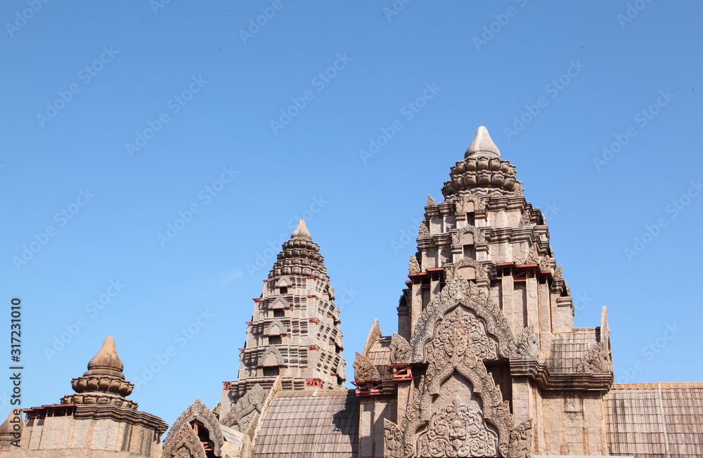 Sand stone castle at Chiang Rai province, Thailand. Religious buildings constructed by the ancient Khmer art.
