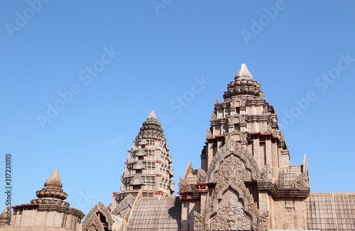 Sand stone castle at Chiang Rai province  Thailand. Religious buildings constructed by the ancient Khmer art.