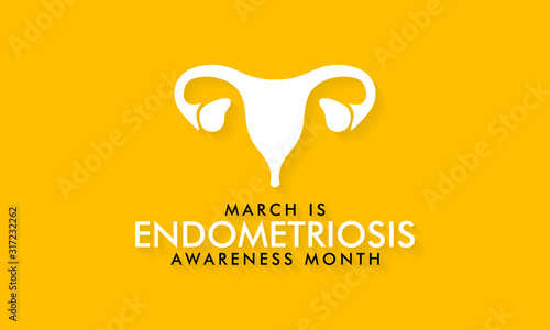 Vector illustration on the theme of National Endometriosis awareness month of March.