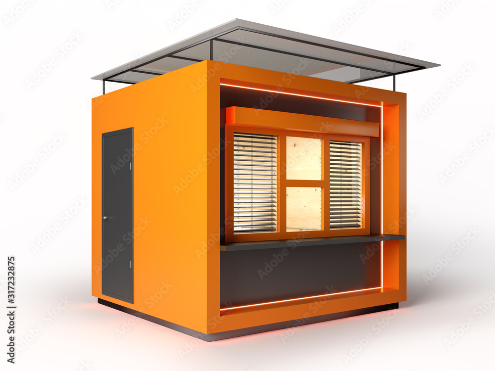 Modern design store booth 3d rendering Modern design store booth 3d rendering