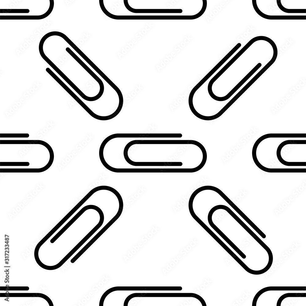 Paper Clip Icon Seamless Pattern Paper Clip Icon Seamless Pattern