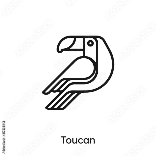 toucan icon vector. toucan icon vector symbol illustration. Modern simple vector icon for your design. toucan icon vector	