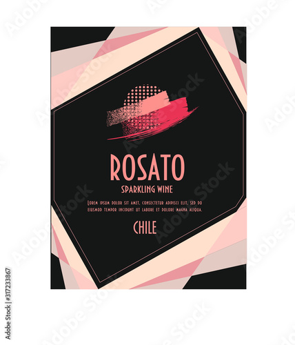 Rose wine amarone valpolicella and prosecco label italian sparkling rosé chiaretto bardolino 