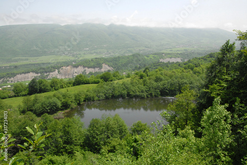 Urg-Am Lake  outskirts of Urgyukhoy village. Chechnya  Chechen Republic   Russia  Caucasus.