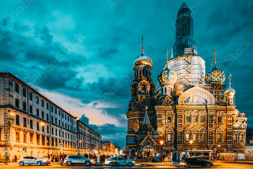 Gribobedov's Canal. Cathedral of the Savior on Spilled Blood. Saint Petersburg. Russia.
