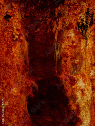 Aged metal surface with rust