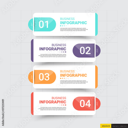Colorful Infographics banner design template, can be used for workflow layout, diagram, annual report, web design.Creative banner, label vector.