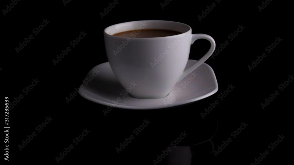 Coffee Cup In Black Background Coffee Cup In Black Background