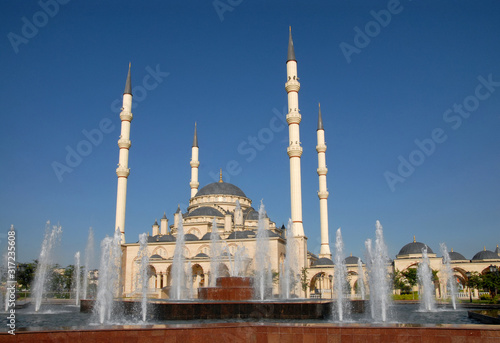 Akhmad Kadyrov Mosque (also known as "The Heart of Chechnya"). Grozny, Chechnya (Chechen Republic), Russia, Caucasus.