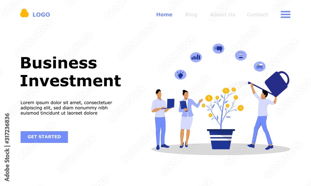 Business Investment Vector Concept Illustration, Suitable for web landing page, ui,  mobile app, editorial design, flyer, banner, and other related occasion