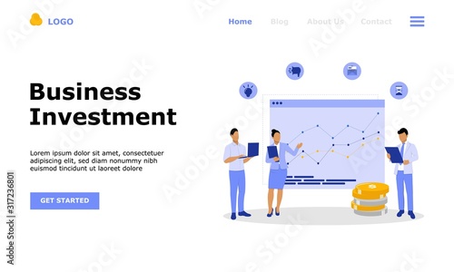 Business Investment Vector Concept Illustration, Suitable for web landing page, ui, mobile app, editorial design, flyer, banner, and other related occasion