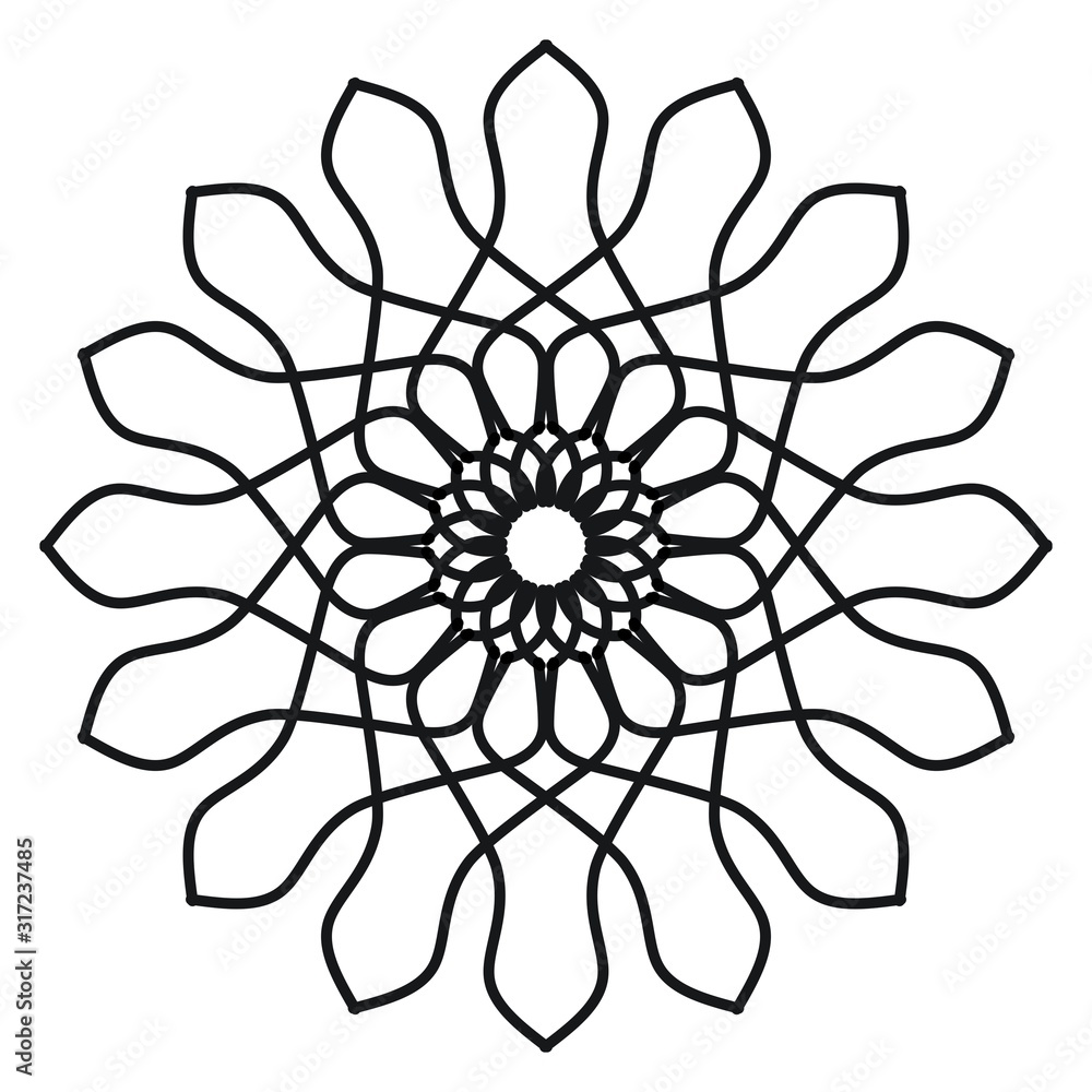 Abstract mandala on white background Abstract mandala on white background