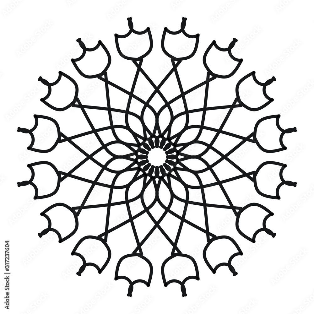 Obraz premium Abstract mandala on white background