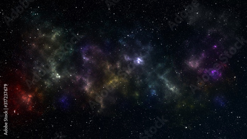 beautiful of universe filled with the stars, nebula and galaxy in night sky © Kenstocker