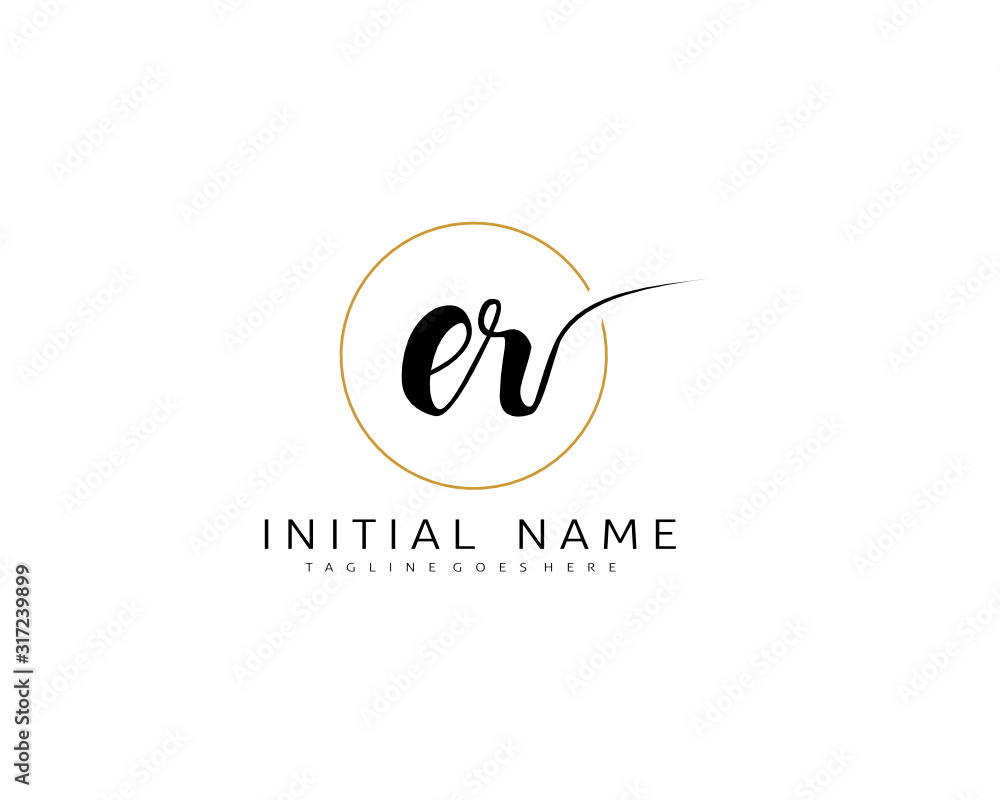 E R ER Initial handwriting logo vector. Hand lettering for designs. E R ER Initial handwriting logo vector. Hand lettering for designs.